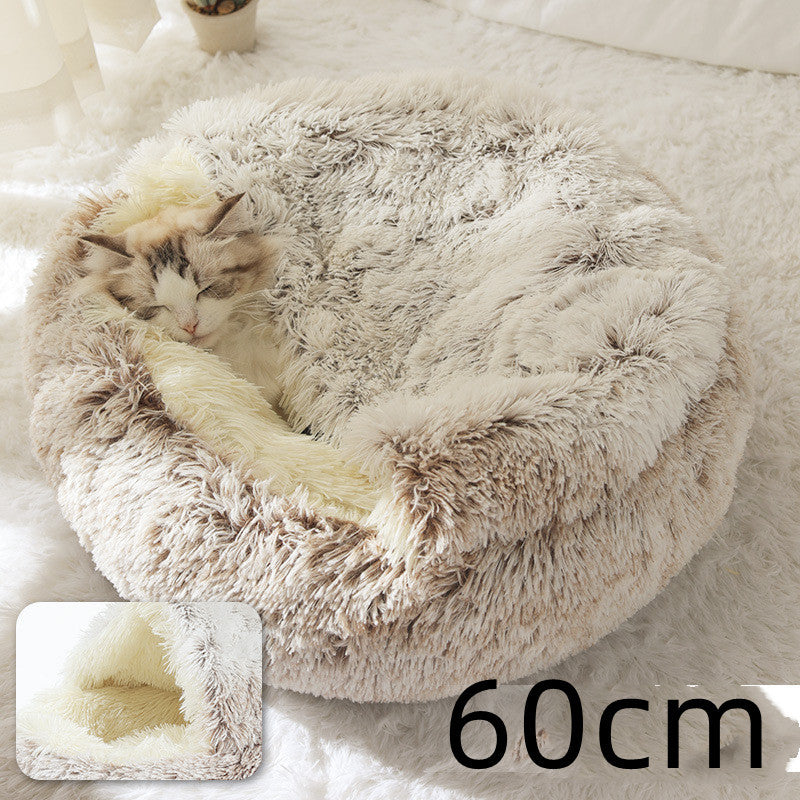 2 In 1 Dog And Cat Soft Plush Pet Bed