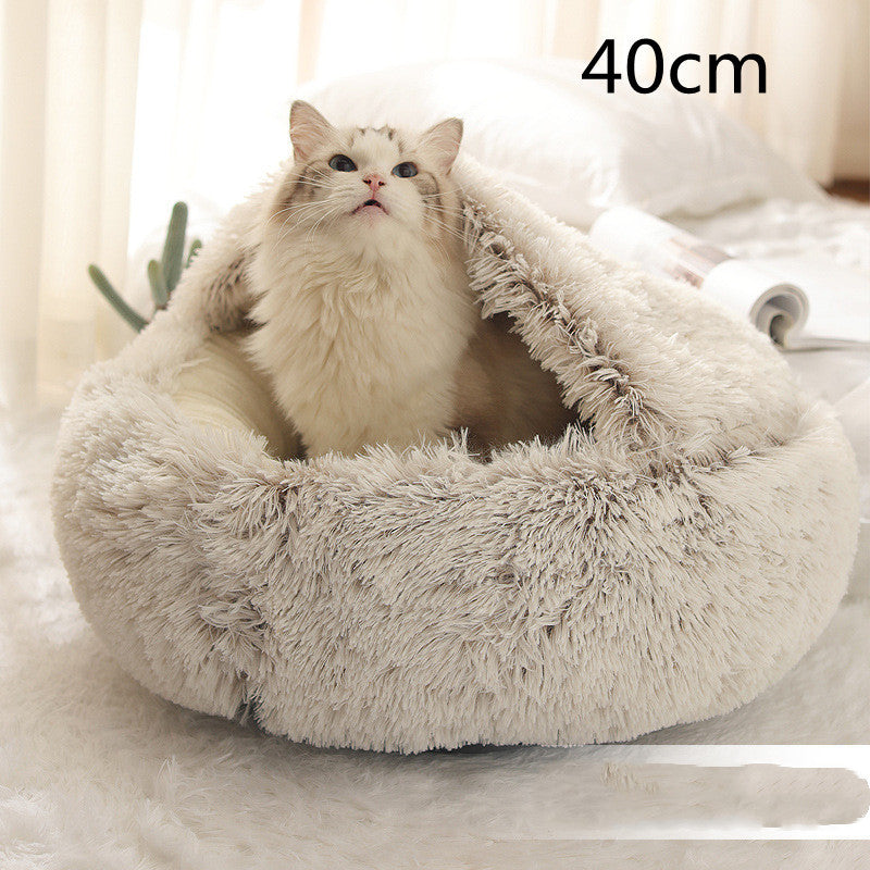 2 In 1 Dog And Cat Soft Plush Pet Bed