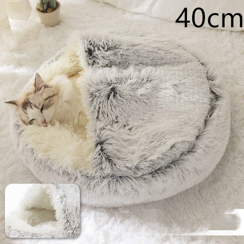 2 In 1 Dog And Cat Soft Plush Pet Bed