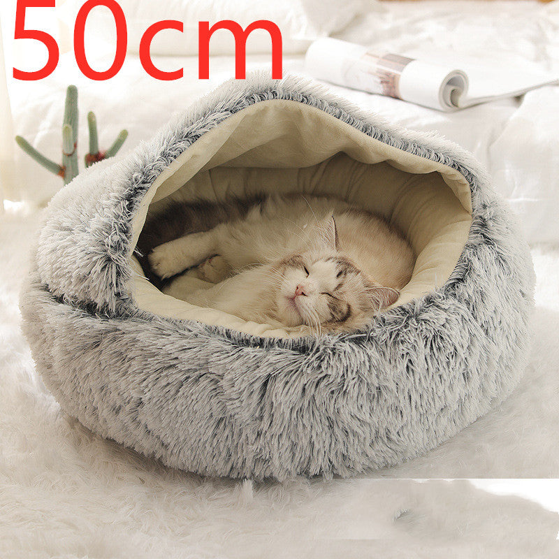 2 In 1 Dog And Cat Soft Plush Pet Bed