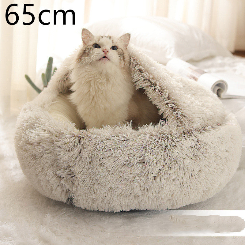 2 In 1 Dog And Cat Soft Plush Pet Bed