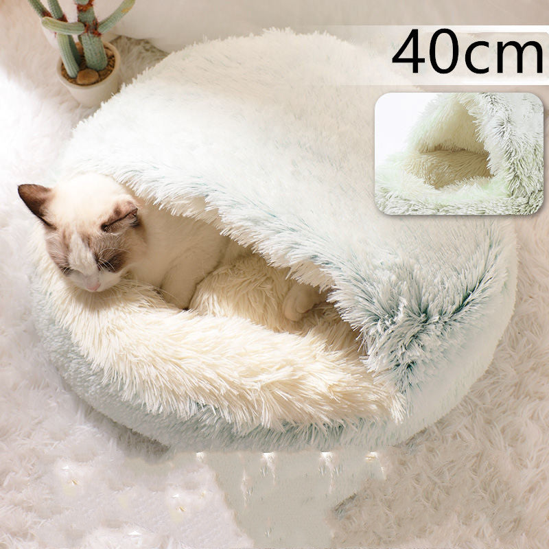 2 In 1 Dog And Cat Soft Plush Pet Bed