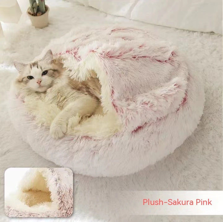 2 In 1 Dog And Cat Soft Plush Pet Bed