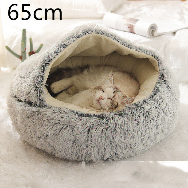 2 In 1 Dog And Cat Soft Plush Pet Bed