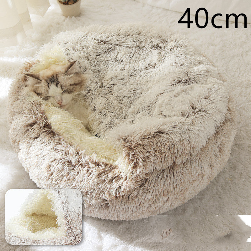 2 In 1 Dog And Cat Soft Plush Pet Bed