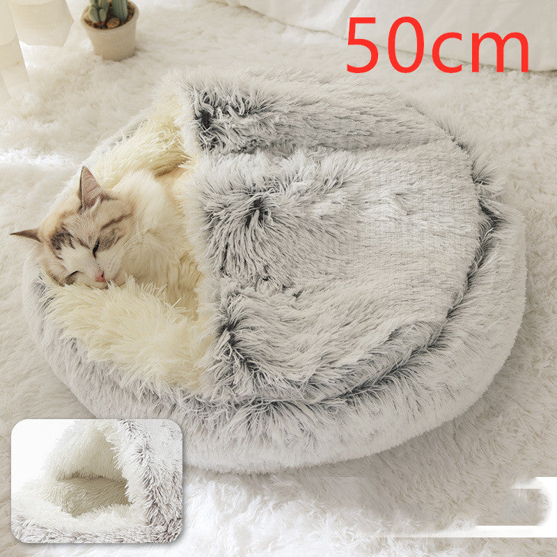 2 In 1 Dog And Cat Soft Plush Pet Bed