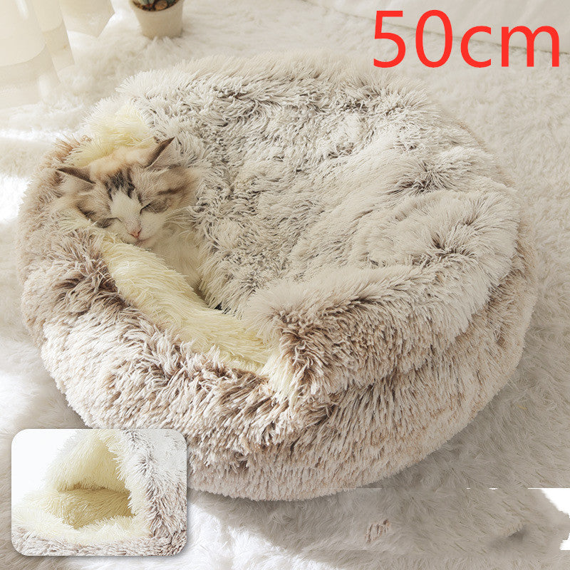 2 In 1 Dog And Cat Soft Plush Pet Bed