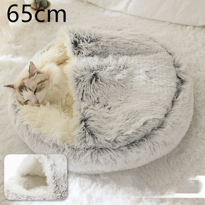 2 In 1 Dog And Cat Soft Plush Pet Bed