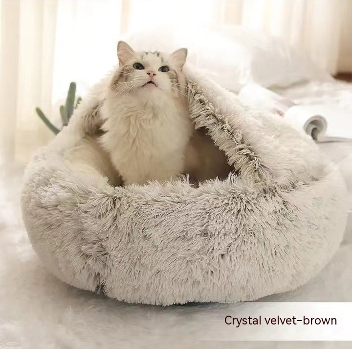 2 In 1 Dog And Cat Soft Plush Pet Bed