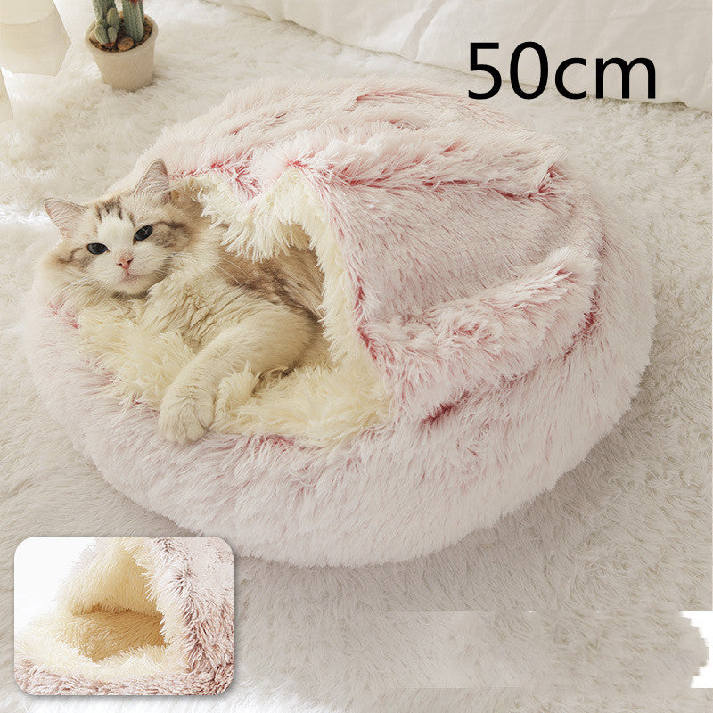 2 In 1 Dog And Cat Soft Plush Pet Bed