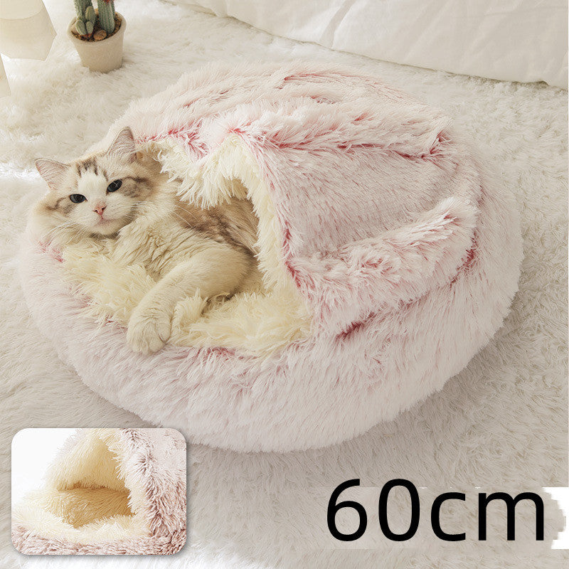 2 In 1 Dog And Cat Soft Plush Pet Bed