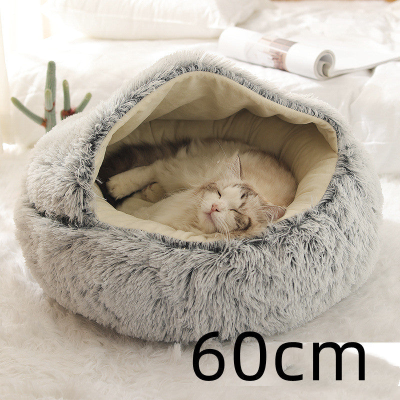 2 In 1 Dog And Cat Soft Plush Pet Bed