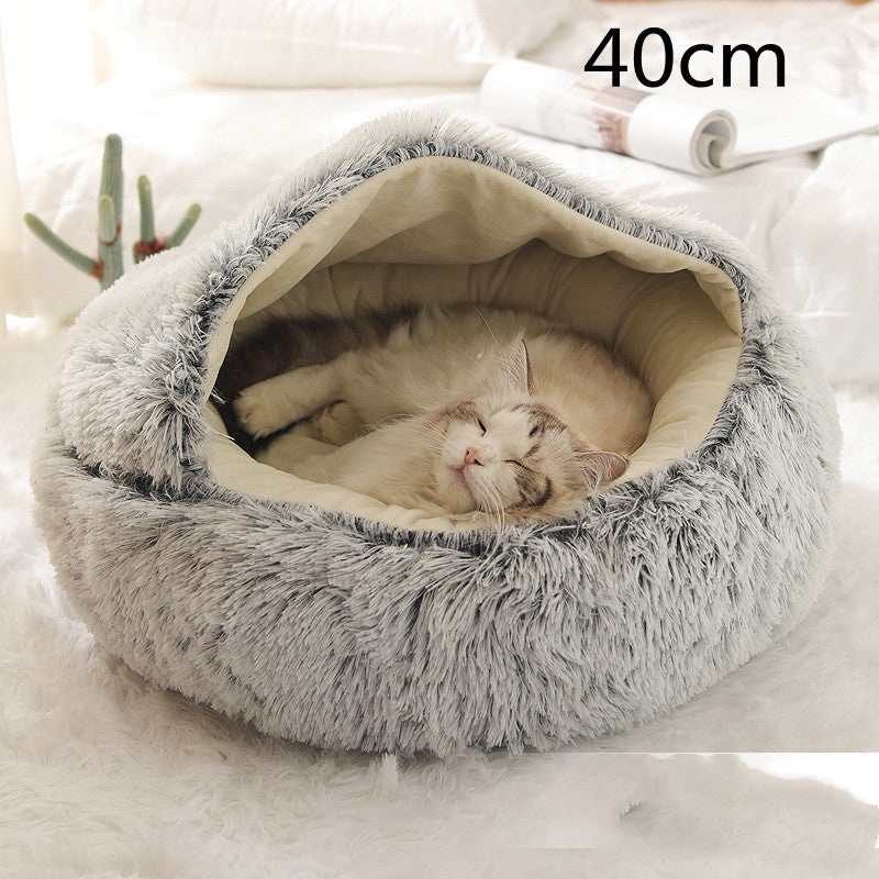 2 In 1 Dog And Cat Soft Plush Pet Bed