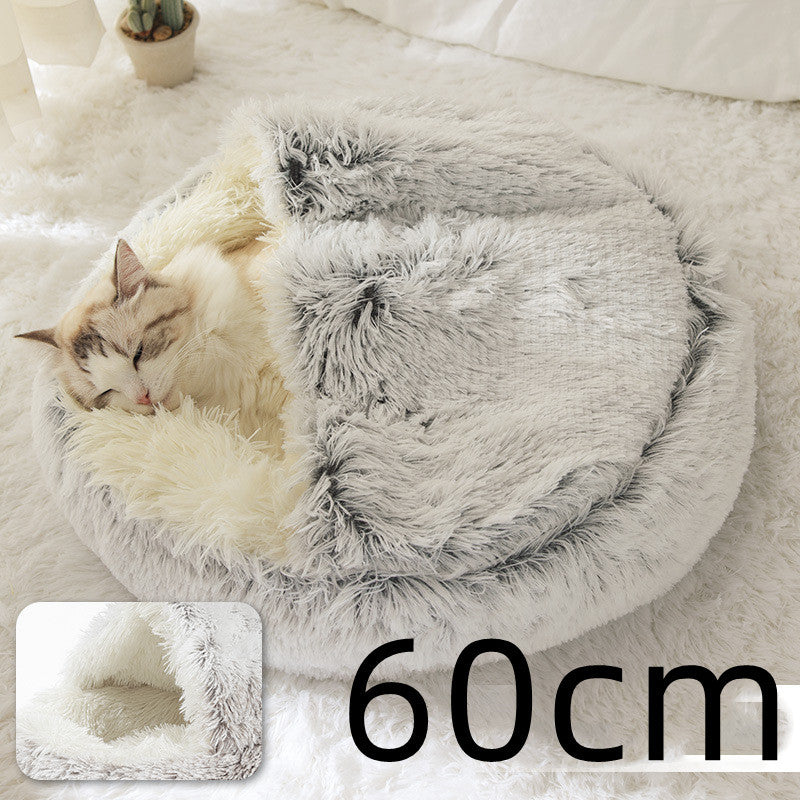 2 In 1 Dog And Cat Soft Plush Pet Bed
