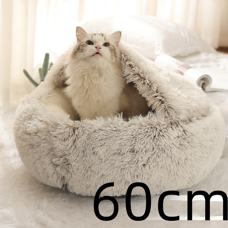 2 In 1 Dog And Cat Soft Plush Pet Bed