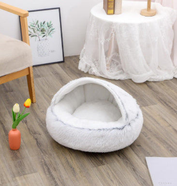 2 In 1 Dog And Cat Soft Plush Pet Bed