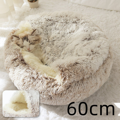 2 In 1 Dog And Cat Soft Plush Pet Bed