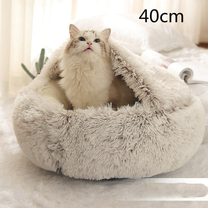 2 In 1 Dog And Cat Soft Plush Pet Bed