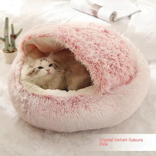 2 In 1 Dog And Cat Soft Plush Pet Bed