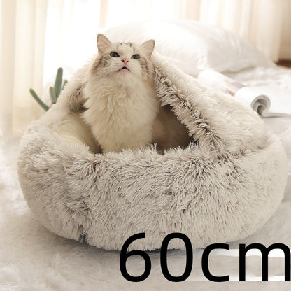 2 In 1 Dog And Cat Soft Plush Pet Bed